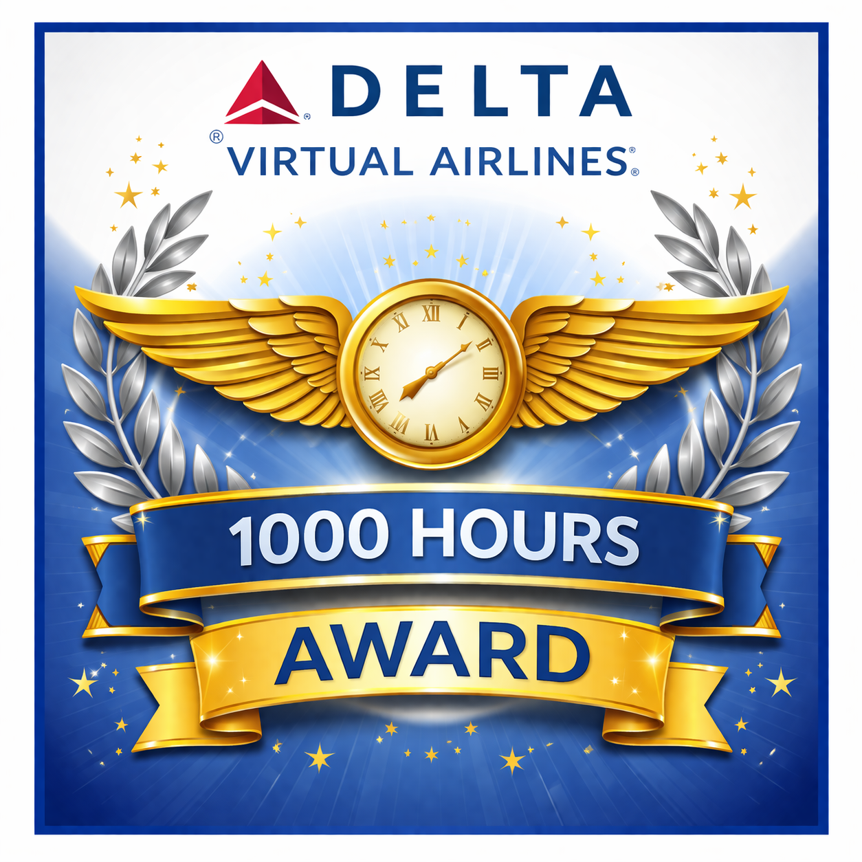 When a pilot has 1000 hours, give this award